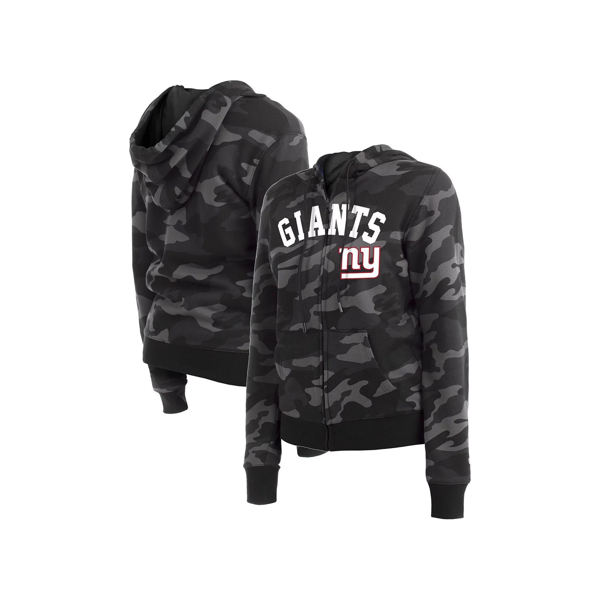 Women's New Era  Black New York Giants Camo Full-Zip Hoodie, Size: Medium Product Image