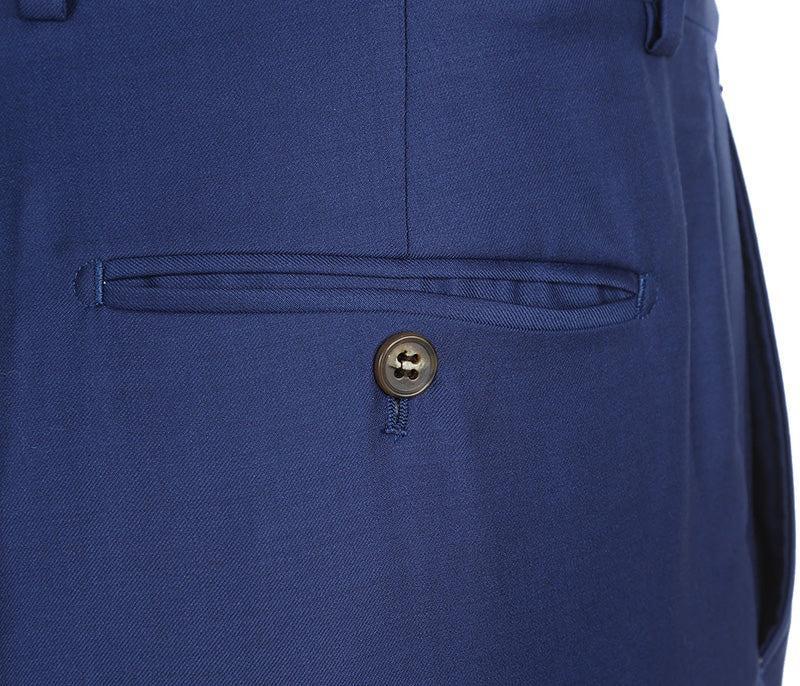Half Canvas Wool Dress Suit Modern Fit 2 Piece in Blue Product Image