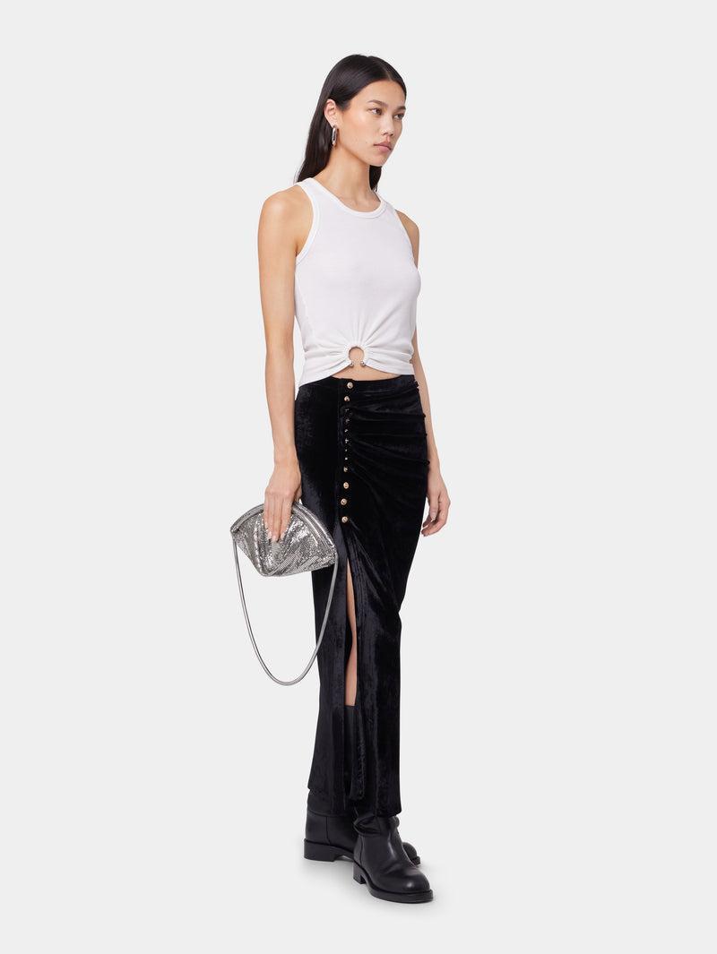 White Tank Top with signature piercing Product Image