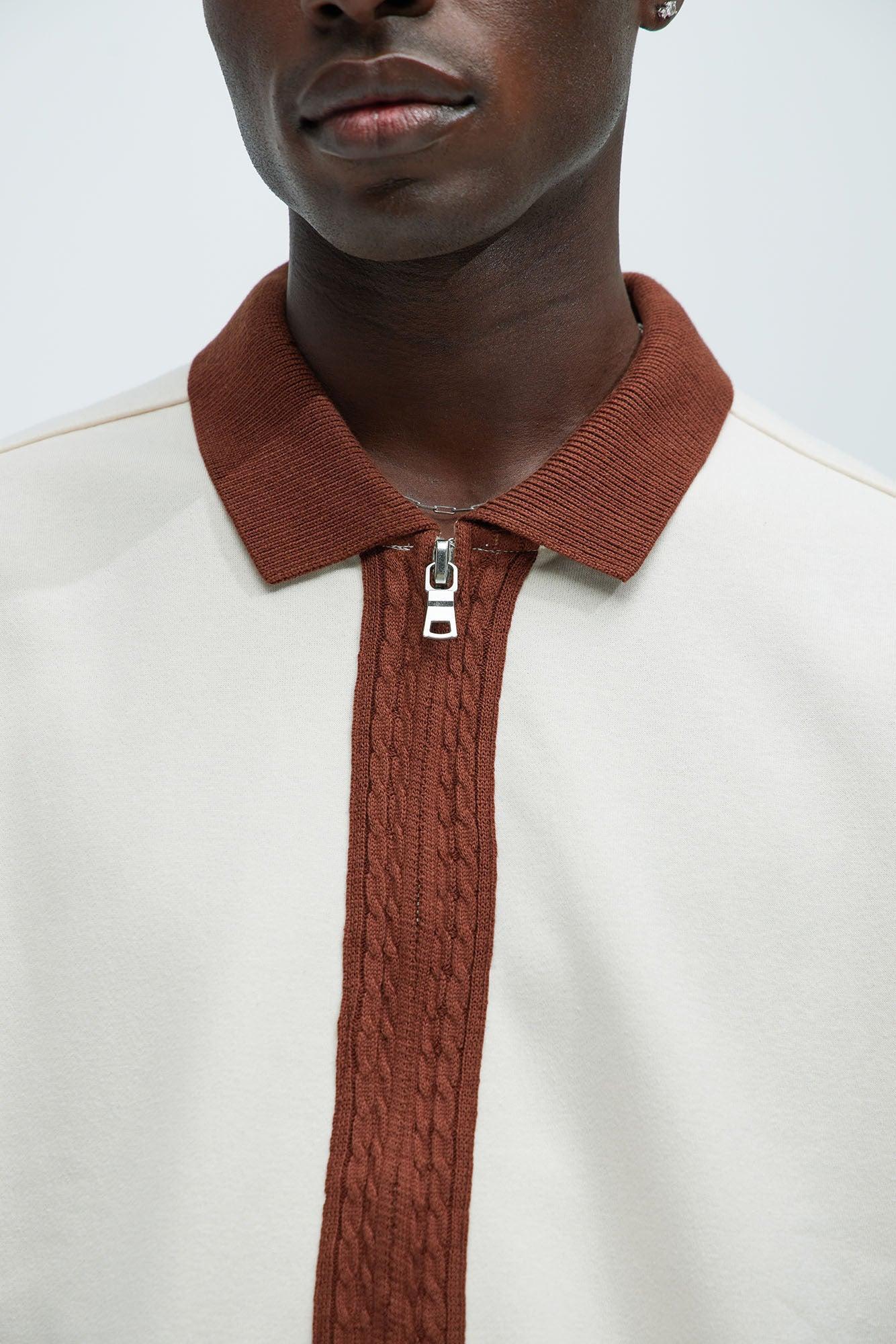 Luka Zipper Shirt - Cream/combo Product Image
