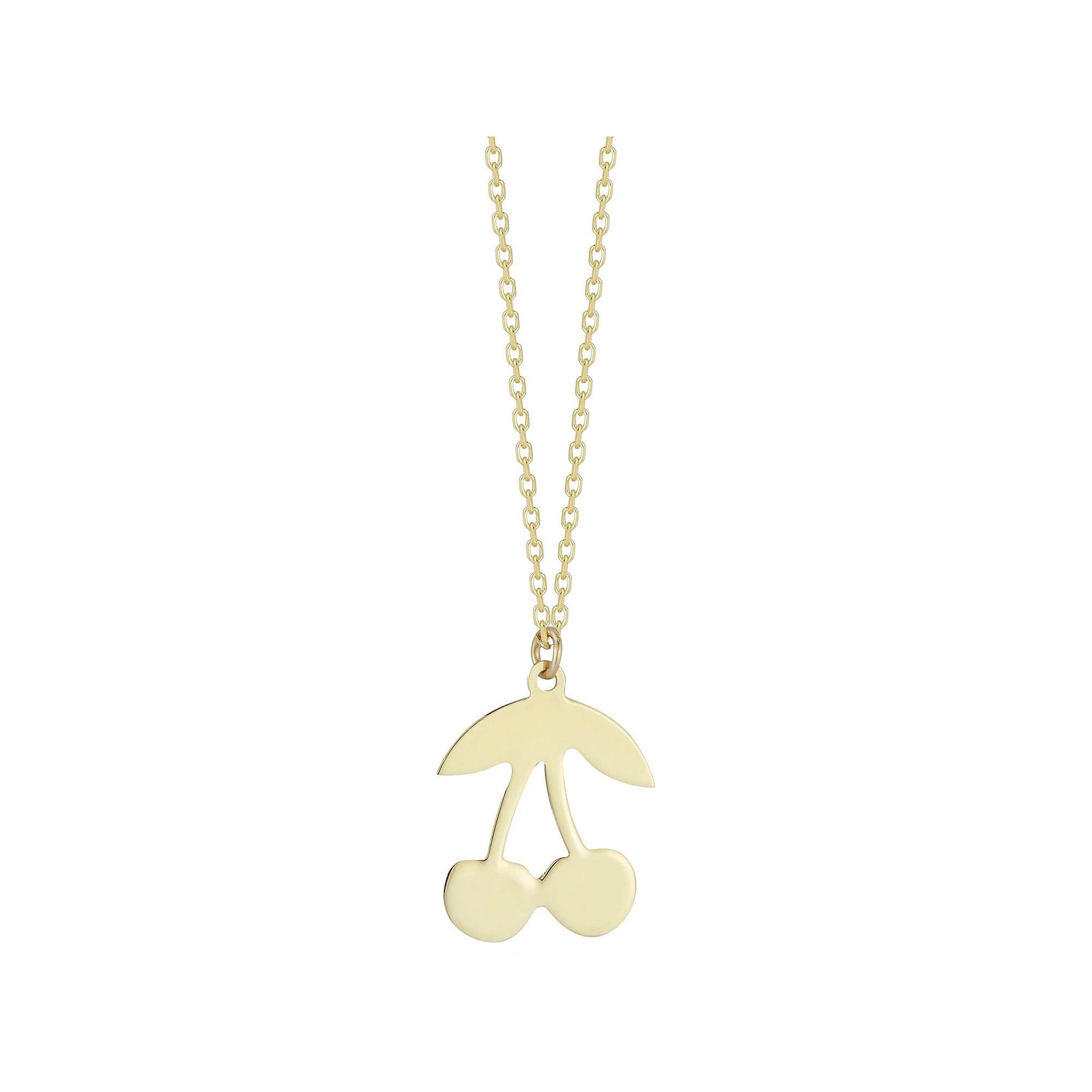 LUMINOR GOLD 14k Gold Dainty Cherry Pendant Necklace, Women's, Size: 18", Yellow Product Image