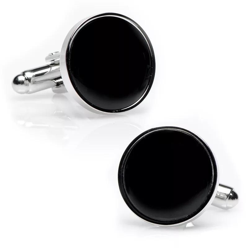 Men's Cuff Links, Inc. Gold and Onyx Cuff Links Product Image