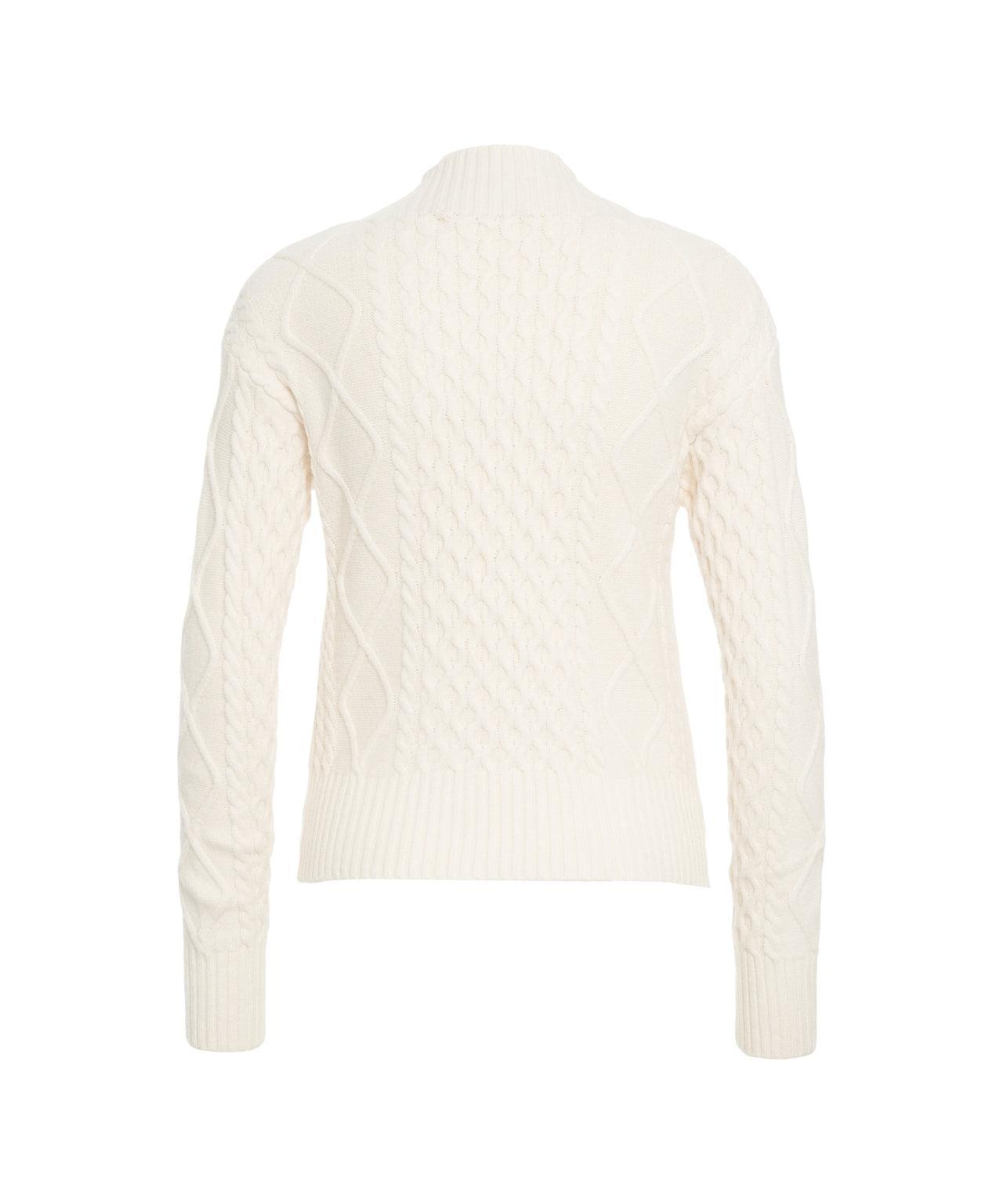 Sweater with cable knit pattern Product Image