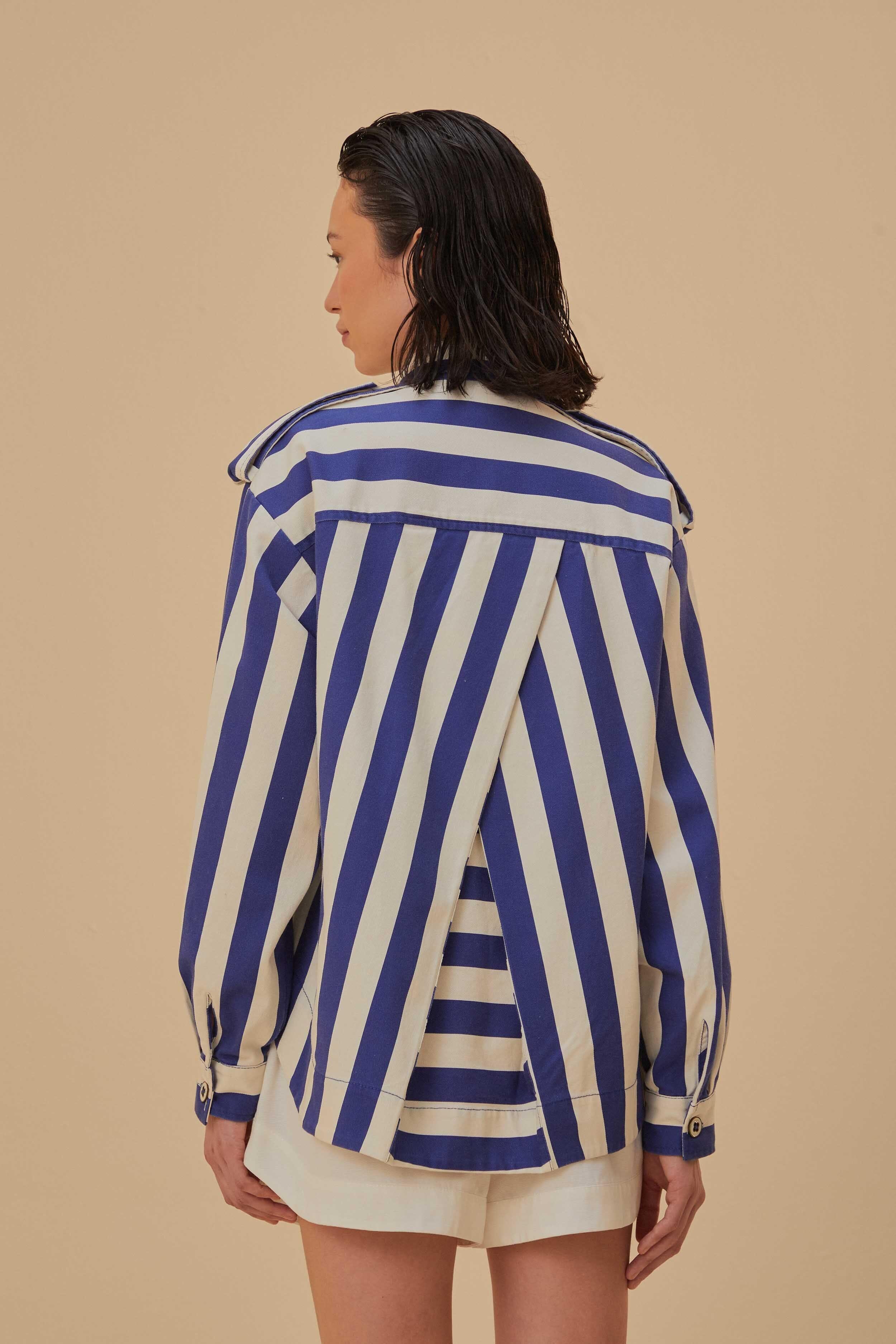 Blue Striped Long Sleeve Shirt Product Image