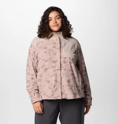 Columbia Womens PFG Uncharted Fleece Overshirt - Plus Size- Product Image