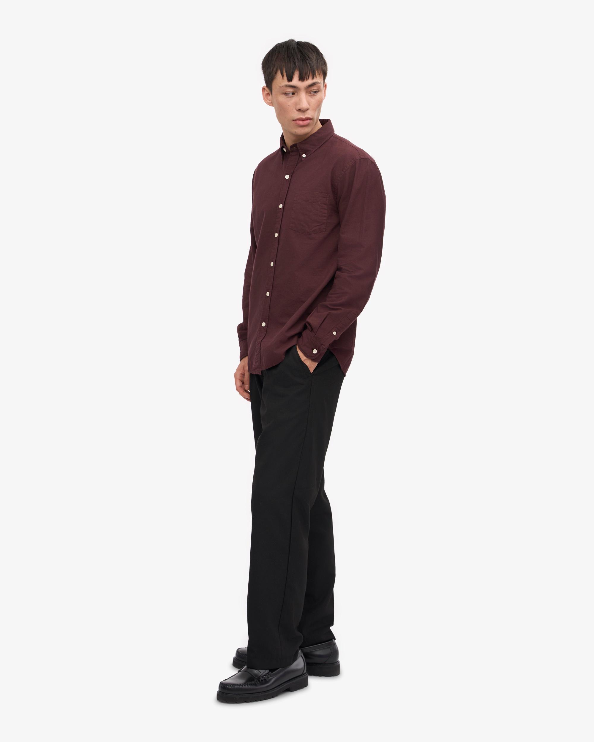 Organic Button Down Shirt - Navy Blue Product Image