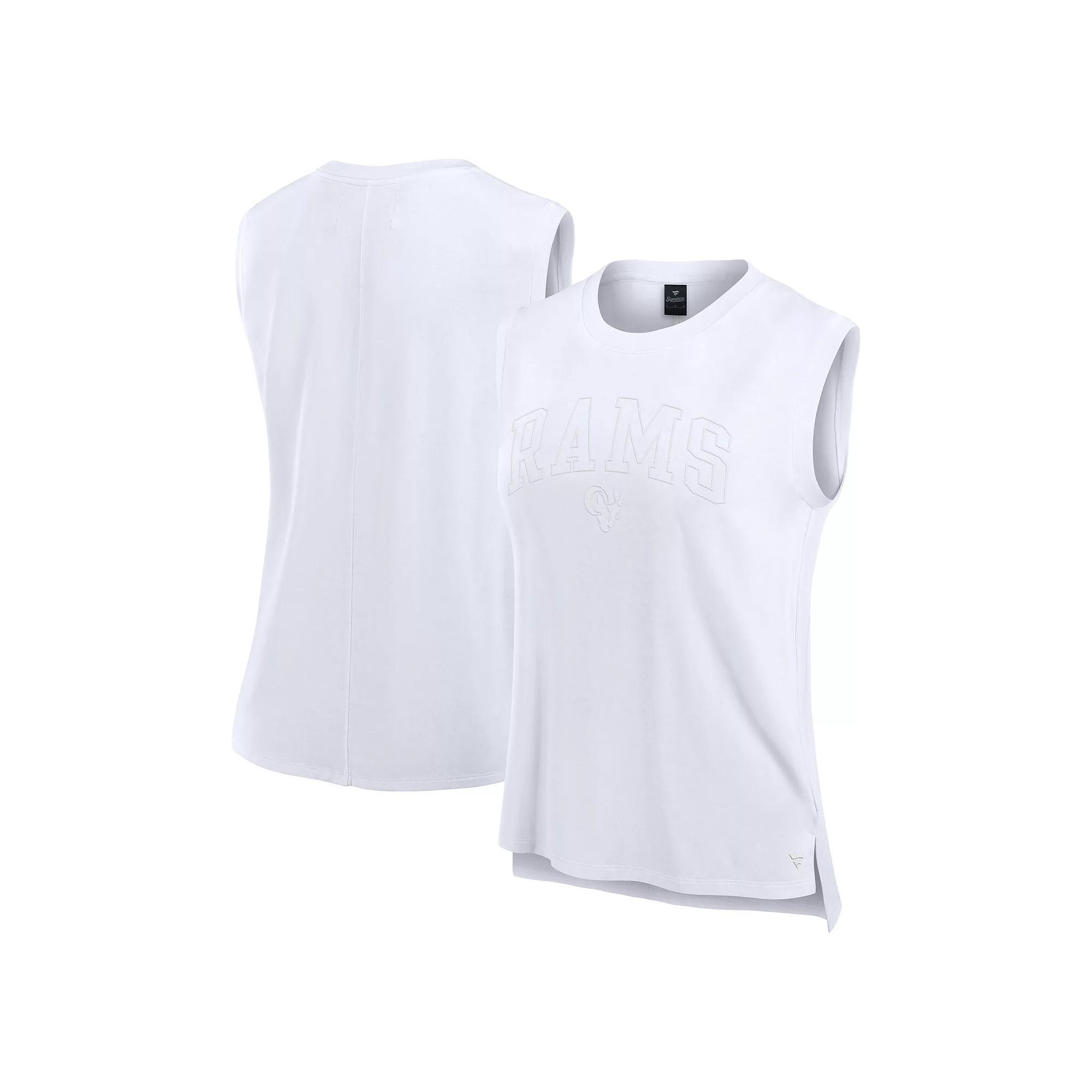 Women's Fanatics White Denver Broncos Studio Gym Tank Top, Size: XS Product Image