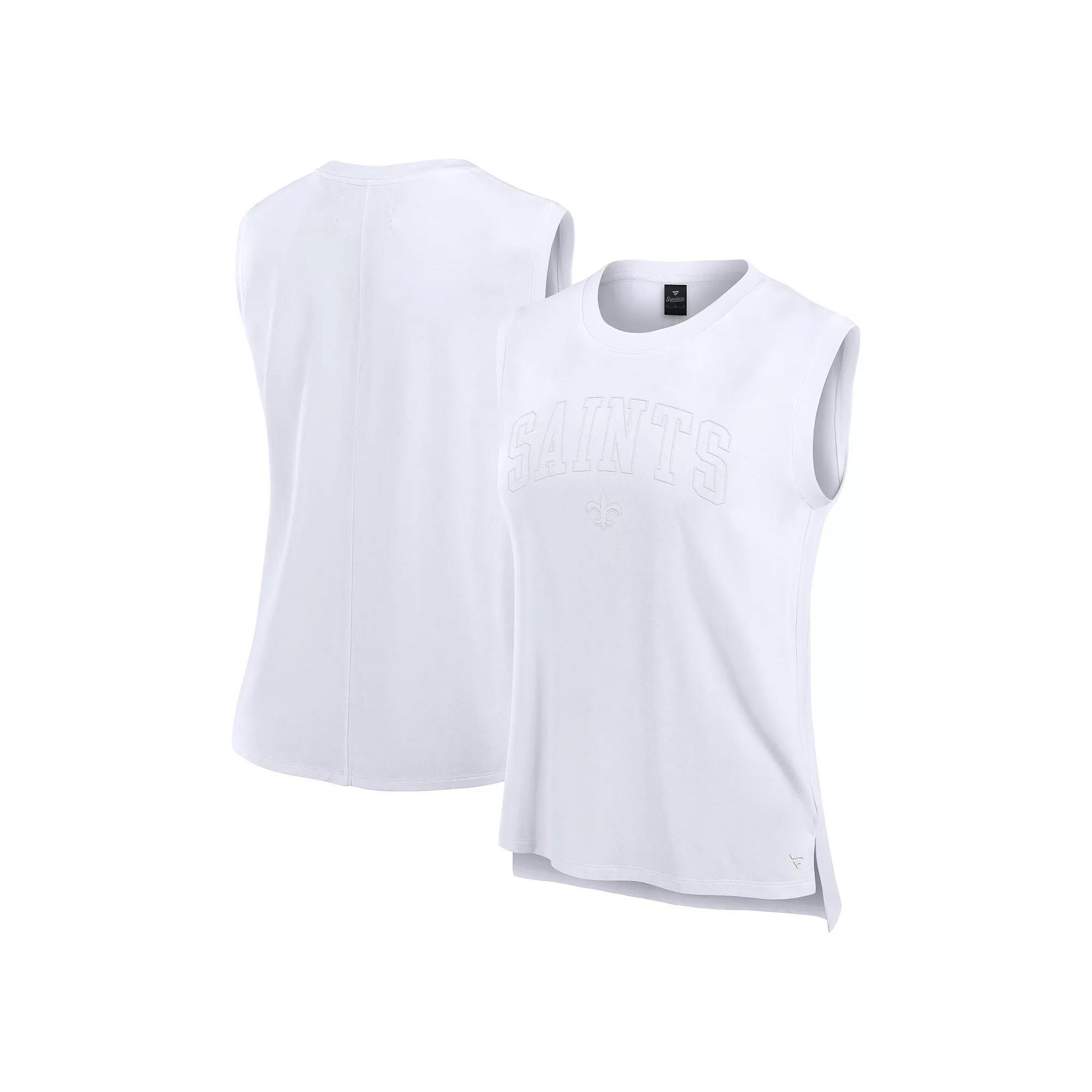 Women's Fanatics White Denver Broncos Studio Gym Tank Top, Size: XS Product Image