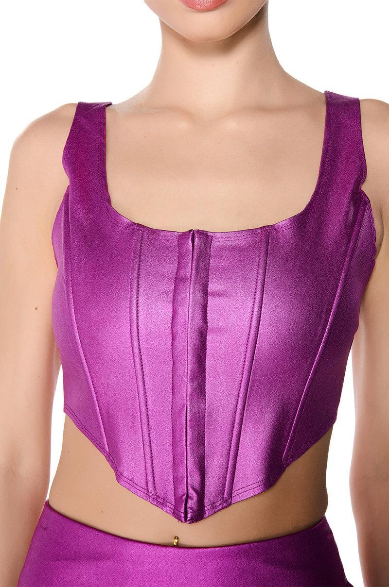 BELIEVE IT METALLIC CORSET TOP Product Image
