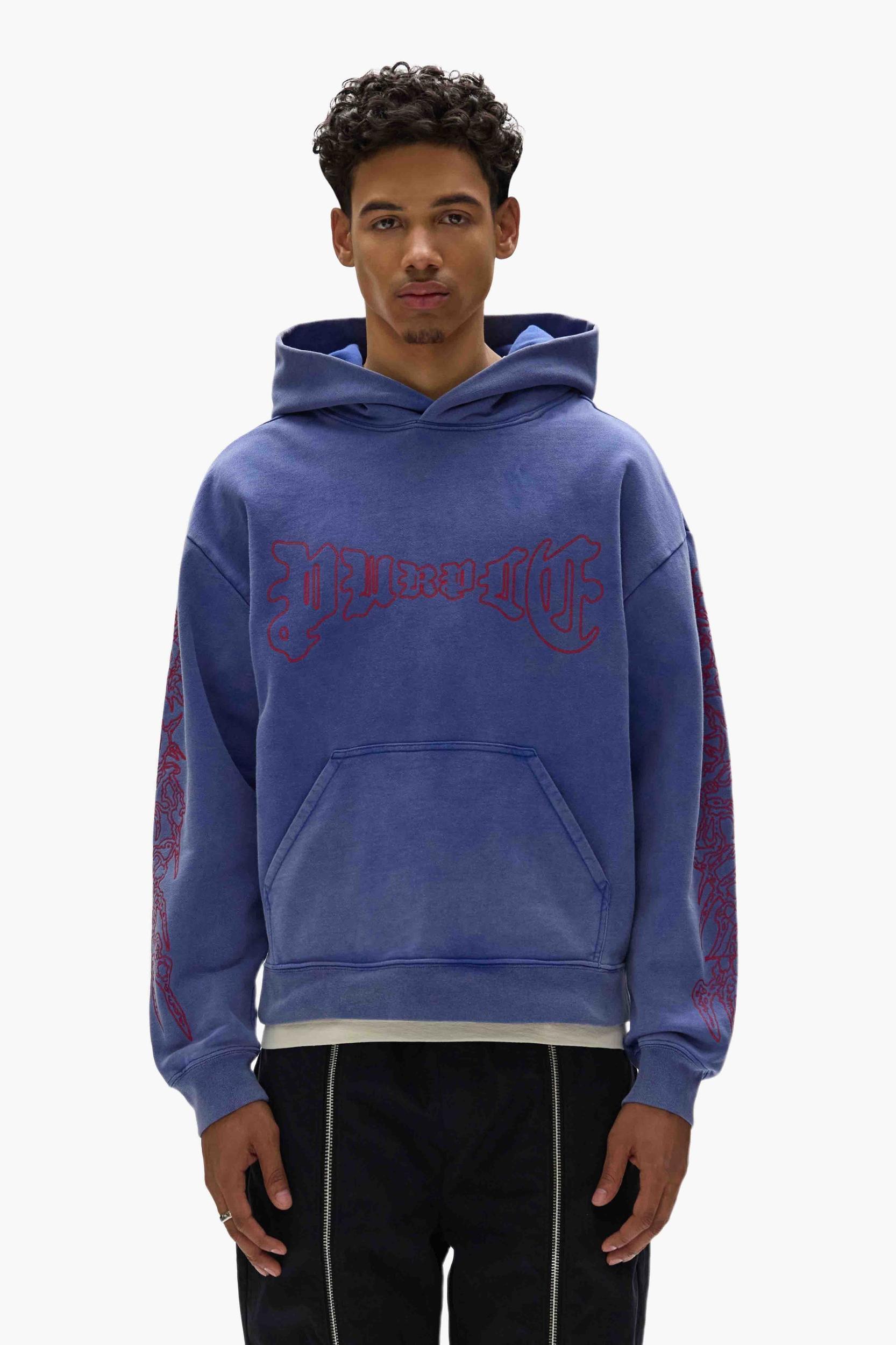 Purple Brand Arched Gothic Hoodie Product Image