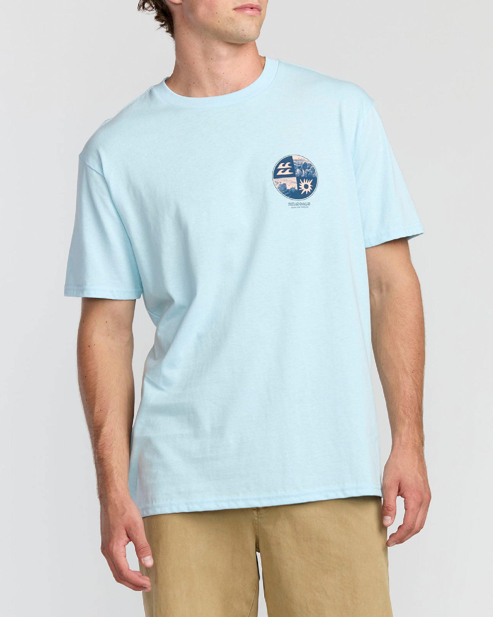 Twin Fins T-Shirt - Coastal Blue Male Product Image