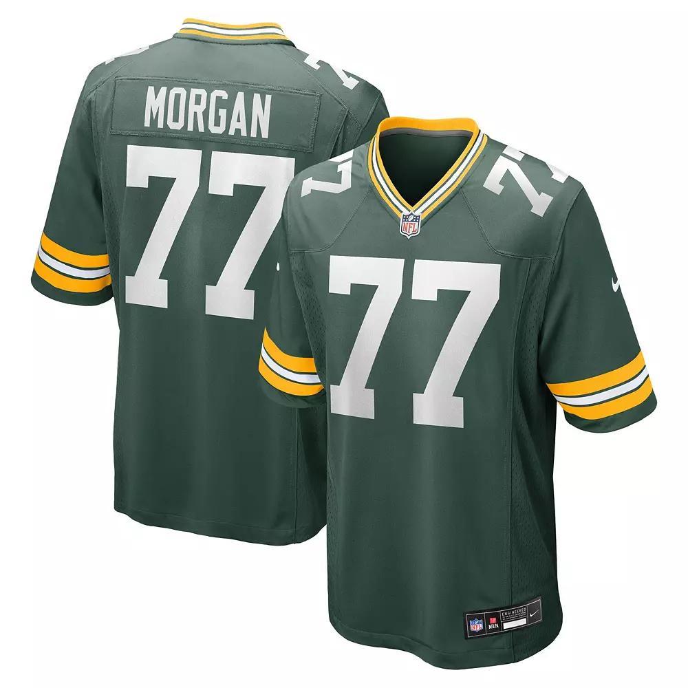 Men's Nike Jordan Morgan Green Green Bay Packers  Player Game Jersey, Size: Large Product Image