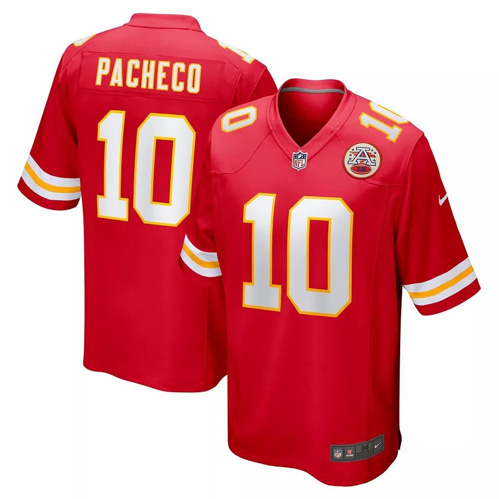 Men's Nike Isiah Pacheco Red Kansas City Chiefs Game Player Jersey, Size: Small Product Image