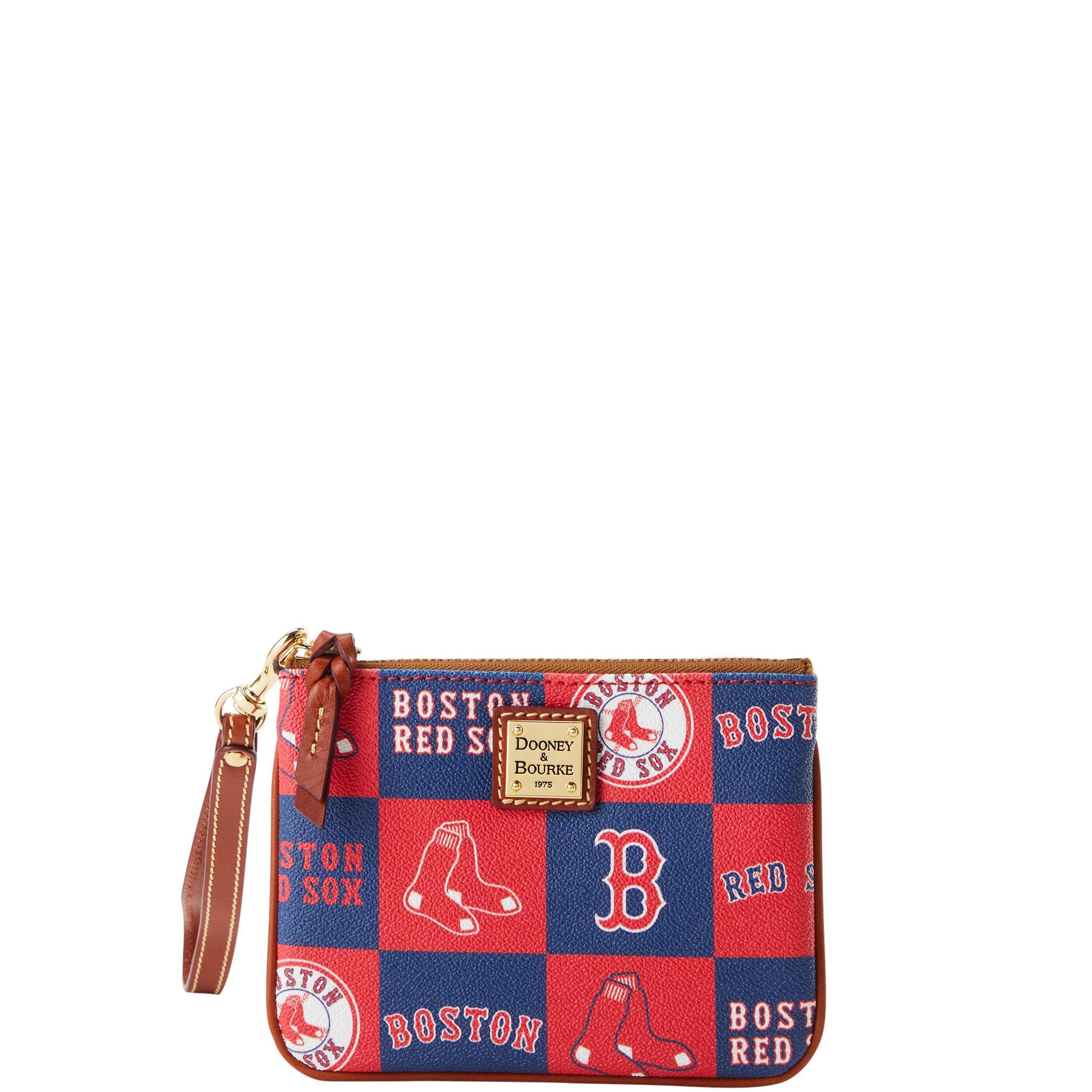 Dooney & Bourke Womens MLB Red Sox Stadium Coated Cotton Wristlet Product Image