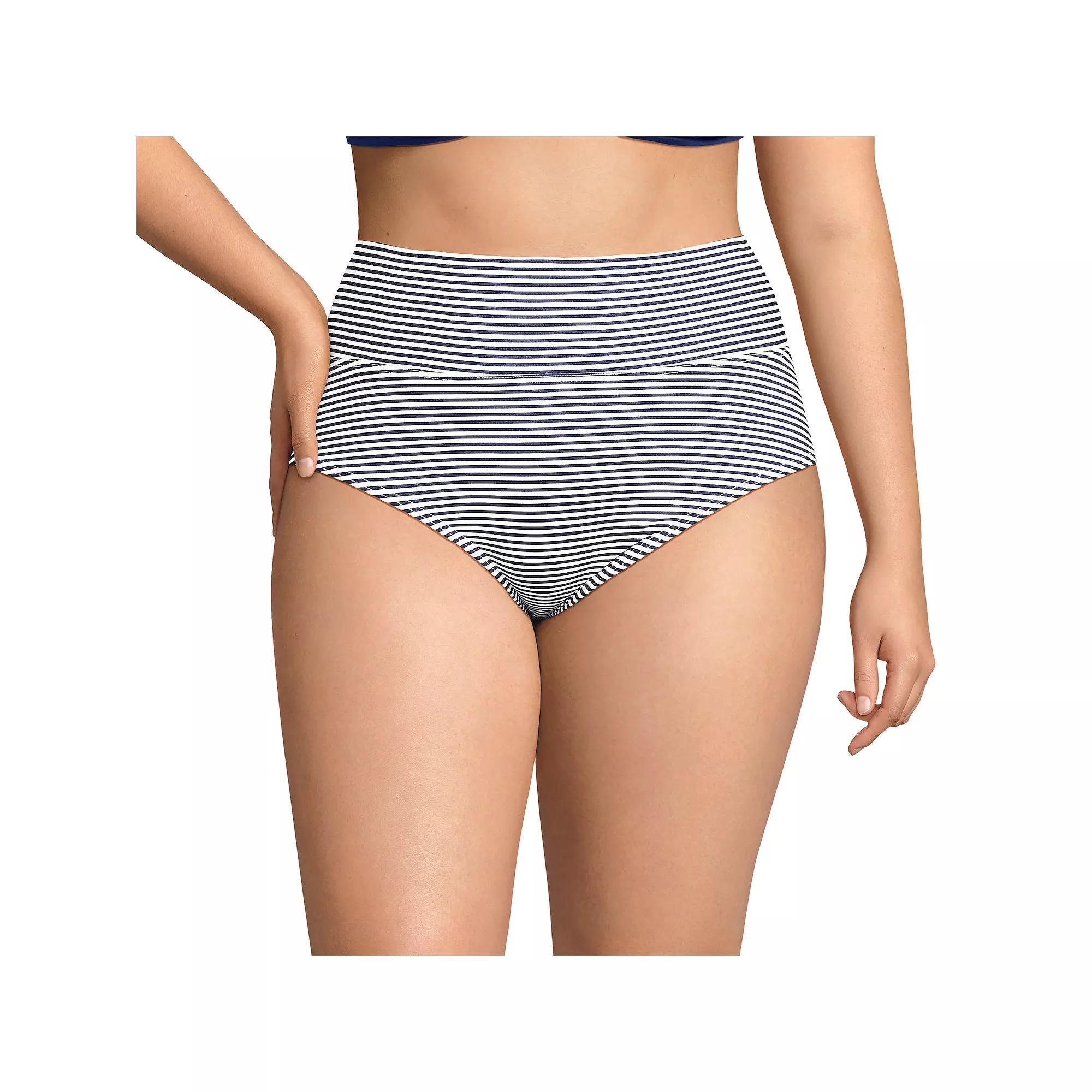Plus Size Lands' End High Waisted Bikini Bottoms, Women's, Size: 16 W, Dusk Product Image