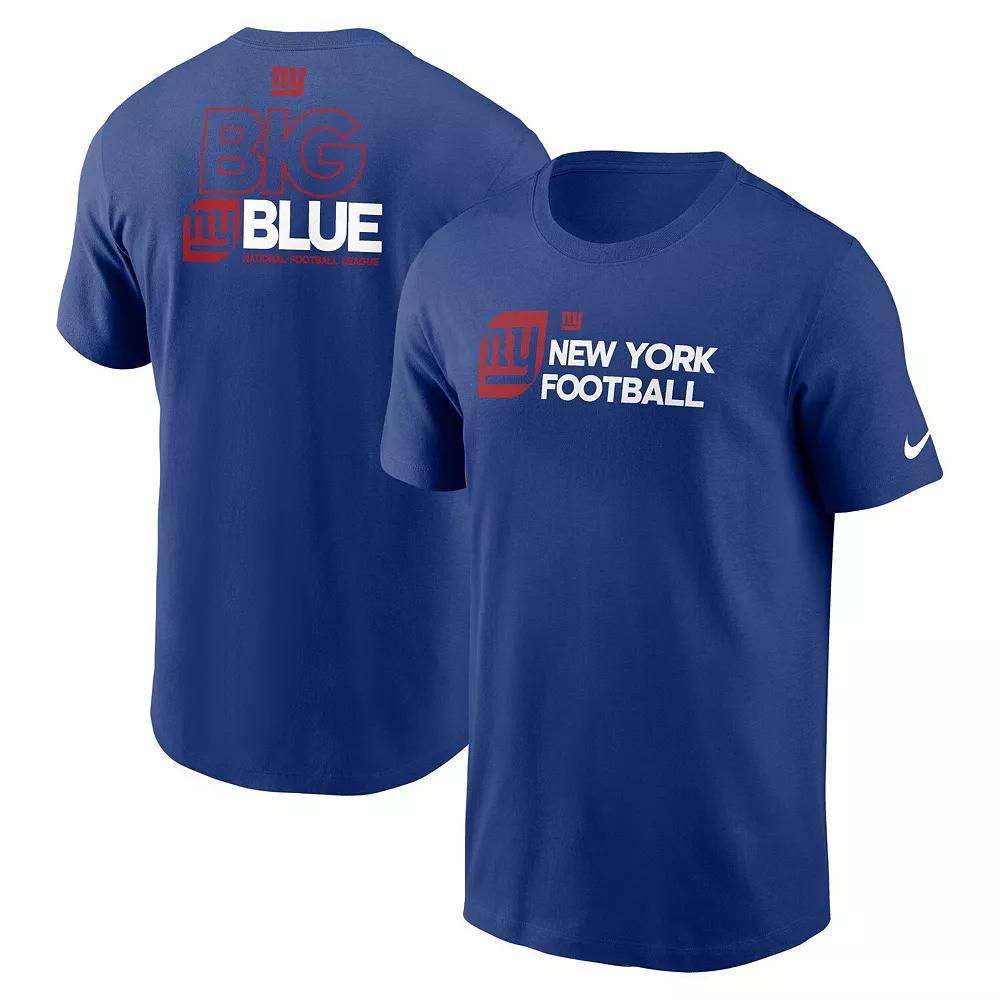 Men's Nike Royal New York Giants Outline T-Shirt, Size: Small, Blue Product Image