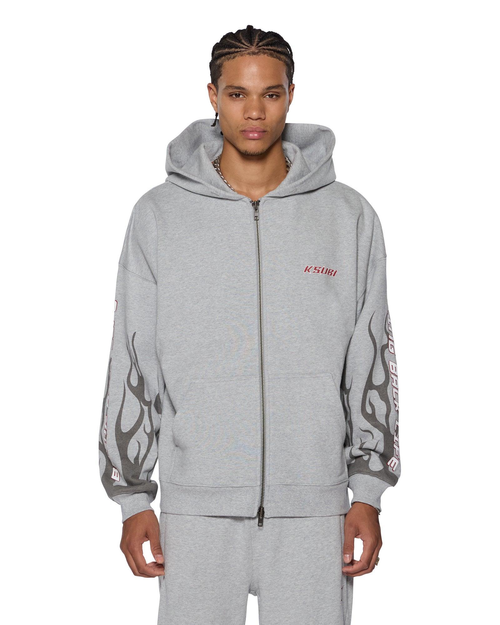STINGER EKCESS ZIP HOODIE GREY MARLE Male Product Image