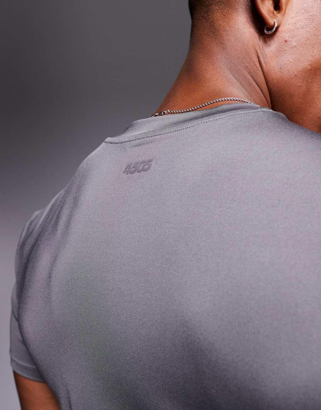 4505 Icon muscle fit quick dry training t-shirt in gunmetal  Product Image