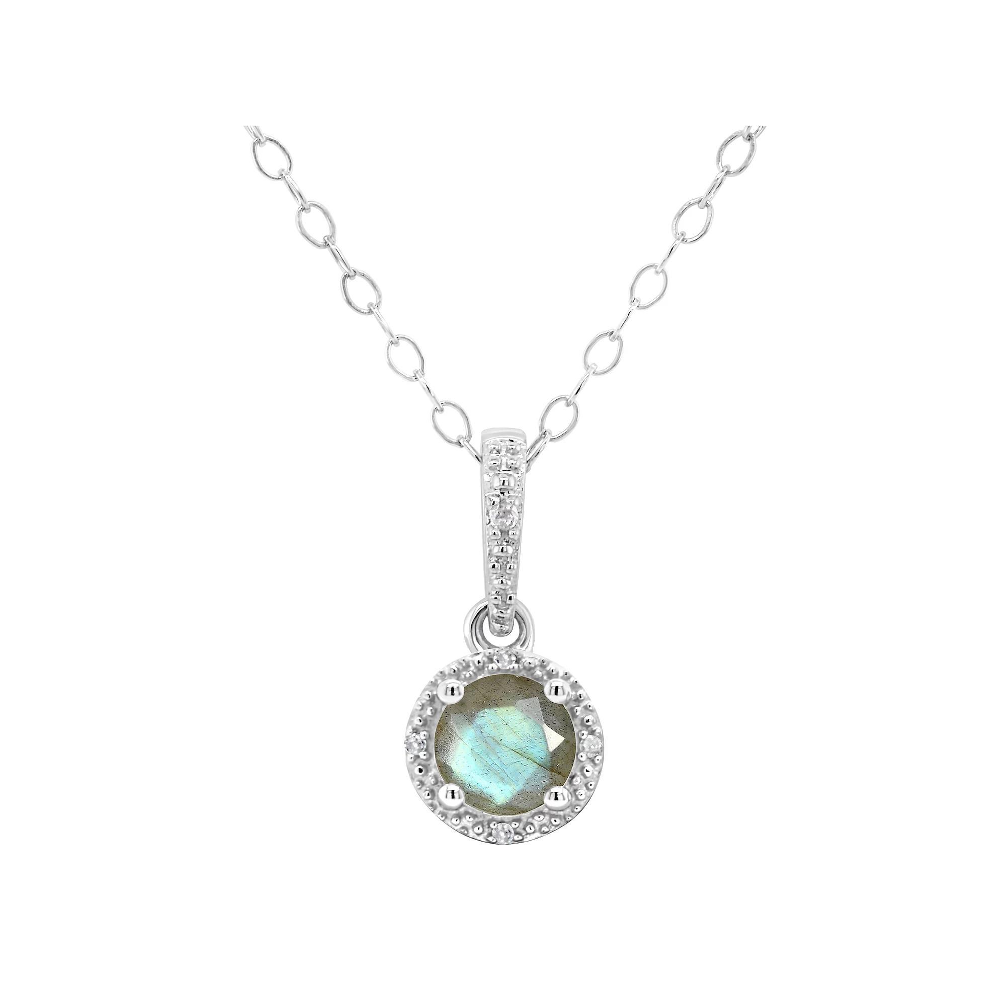 Celebration Gems Sterling Silver Freshwater Cultured Pearl and Diamond Accent Frame Pendant, Women's, Size: 18" Product Image