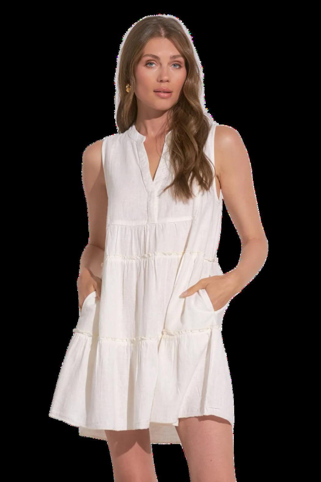 Block Neck Sleeveless Dress Product Image
