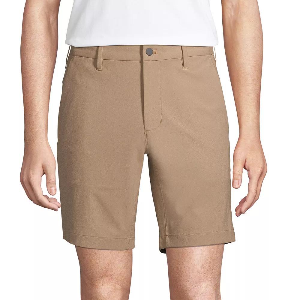 Men's Lands' End Traditional-Fit 9-inch Knit Performance Chino Shorts, Size: 36, Green Product Image