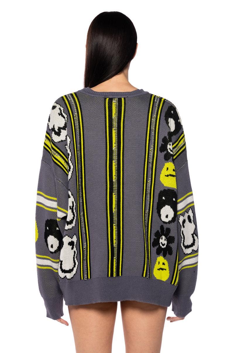 SMILES AND ALL LONG SLEEVE SWEATER Product Image