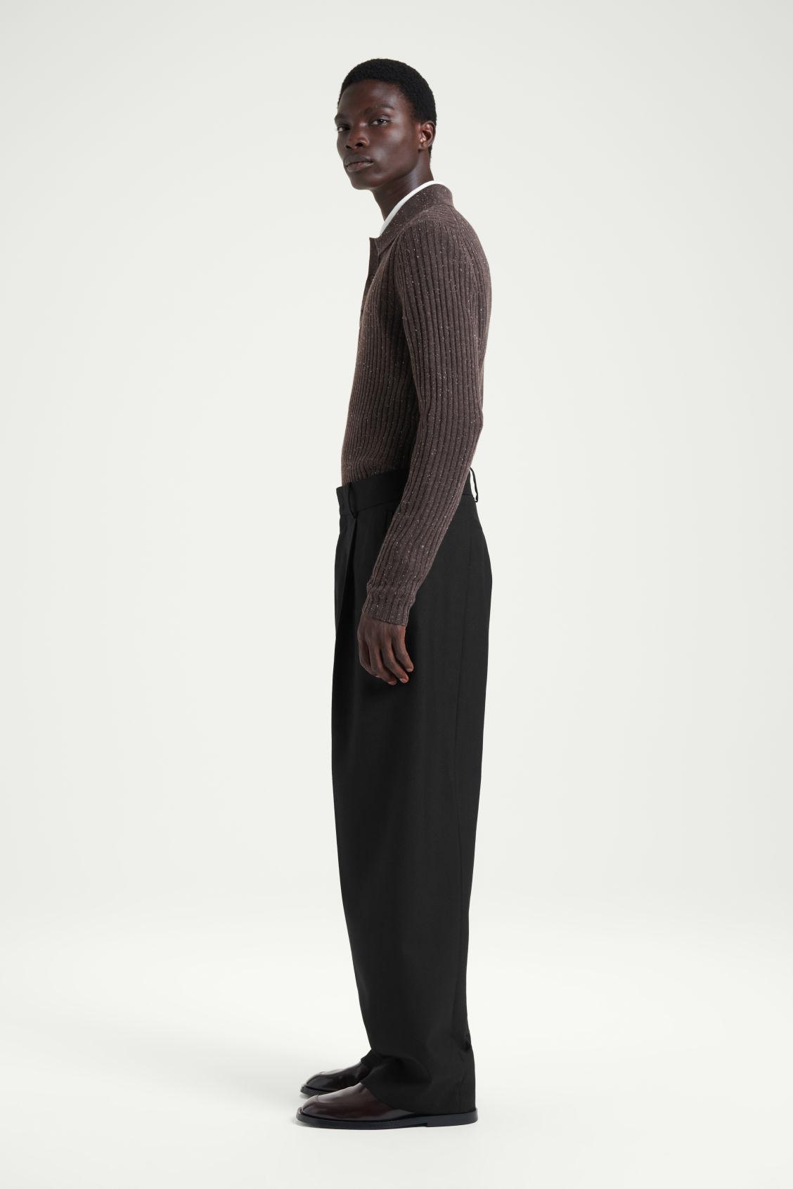 THE FLECKED WOOL POLO SHIRT Product Image