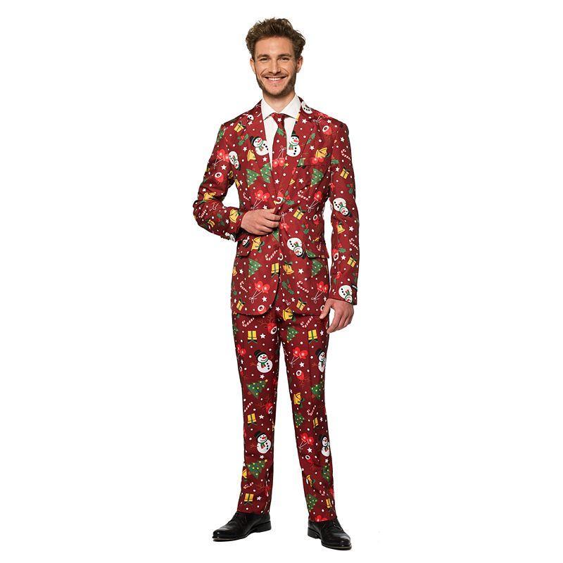 Men's Suitmeister Christmas Red Icons Light Up Suit, Size: XXL Product Image