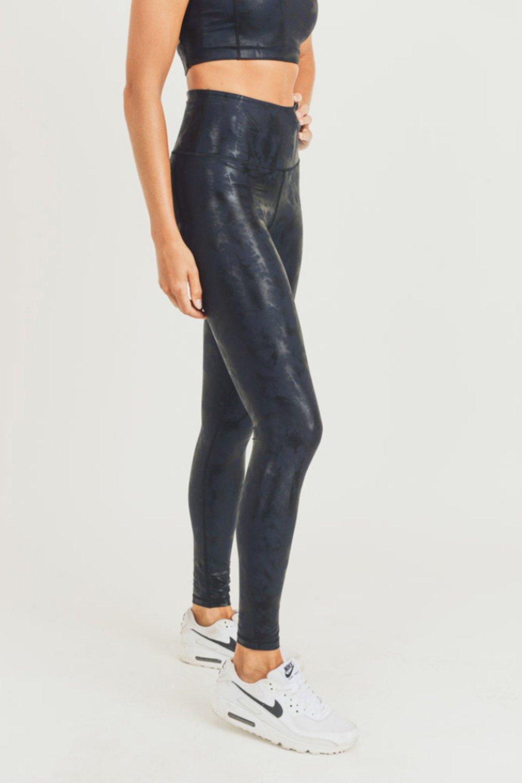 Metallic Foil Print Leggings Product Image