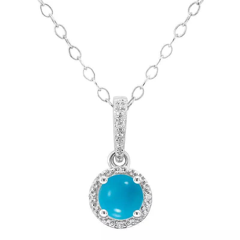 Celebration Gems Sterling Silver Freshwater Cultured Pearl and Diamond Accent Frame Pendant, Women's, Size: 18" Product Image