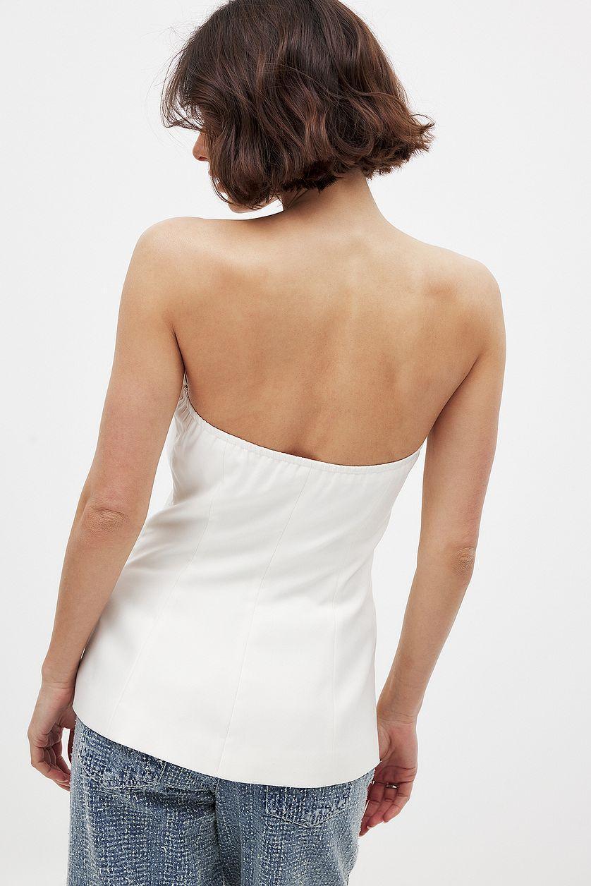 Sweetheart Button Front Corset Top Product Image