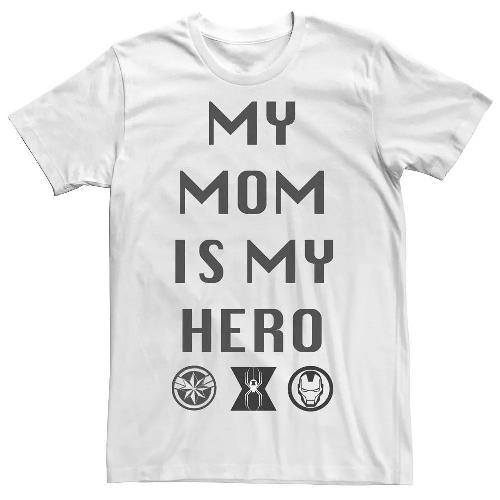 Men's Marvel Mom Is My Hero Graphic Tee, Size: 3XL, White Product Image