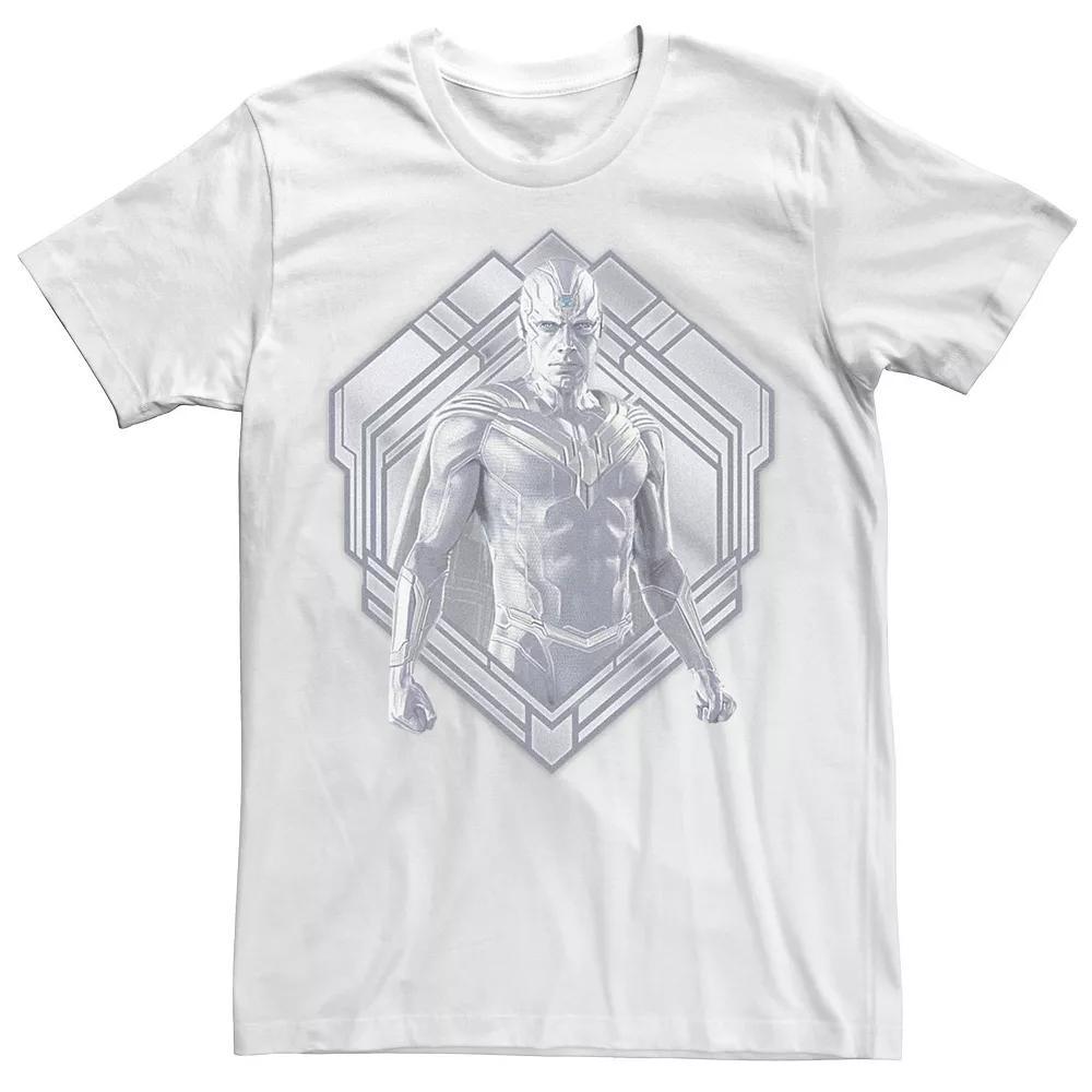 Men's Marvel WandaVision The Vision White Appearance Geometric Tee, Size: XS Product Image