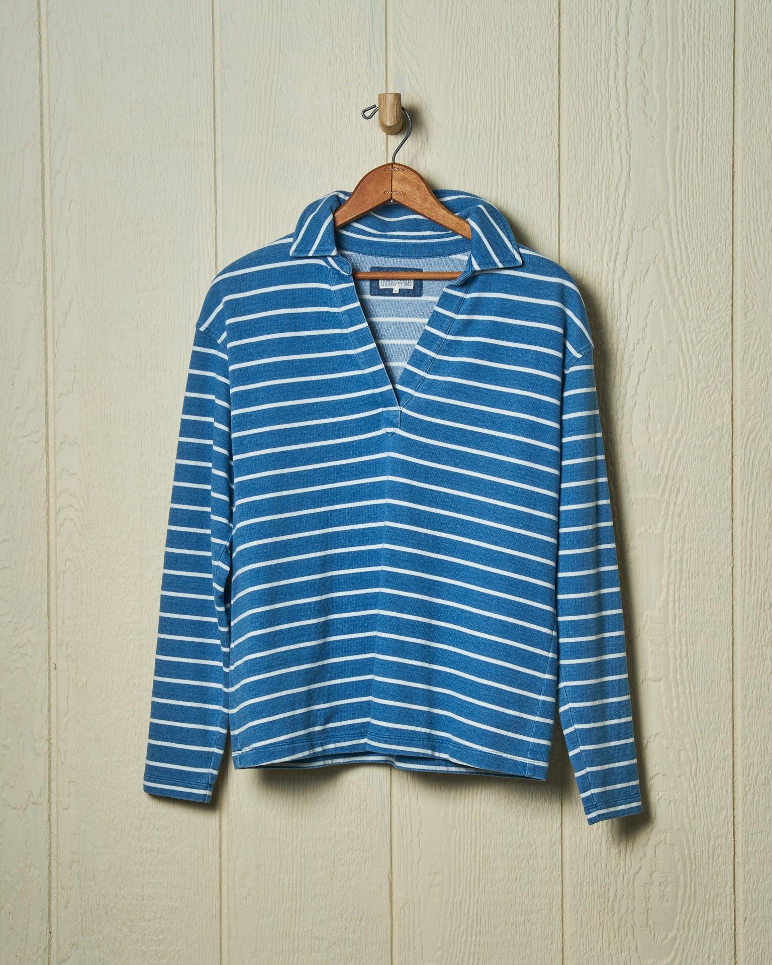 Indigo Inlet Pullover in ¾” Indigo/White Stripe Product Image