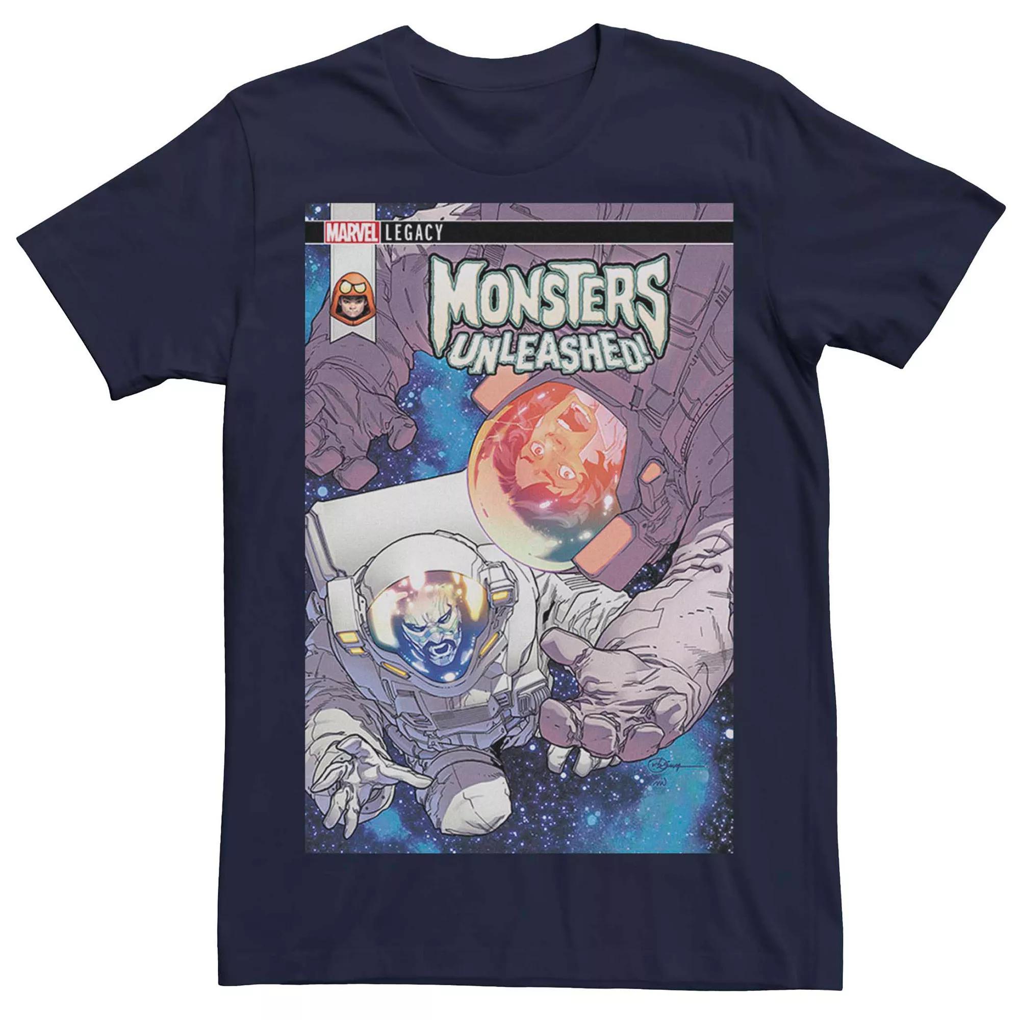 Men's Marvel Monsters Unleashed #11 Comic Cover Tee, Size: Small, Blue Product Image