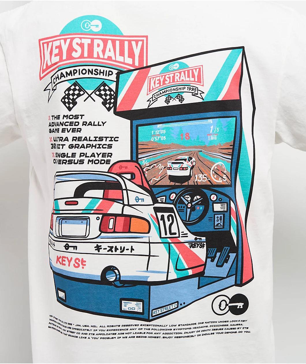 Key Street Arcade White T-Shirt Product Image