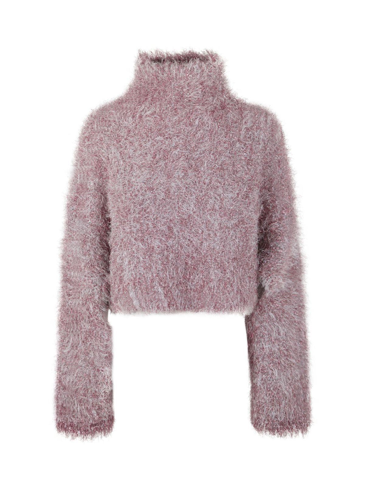 JW ANDERSON Cropped Cutout Jumper In Pink Product Image
