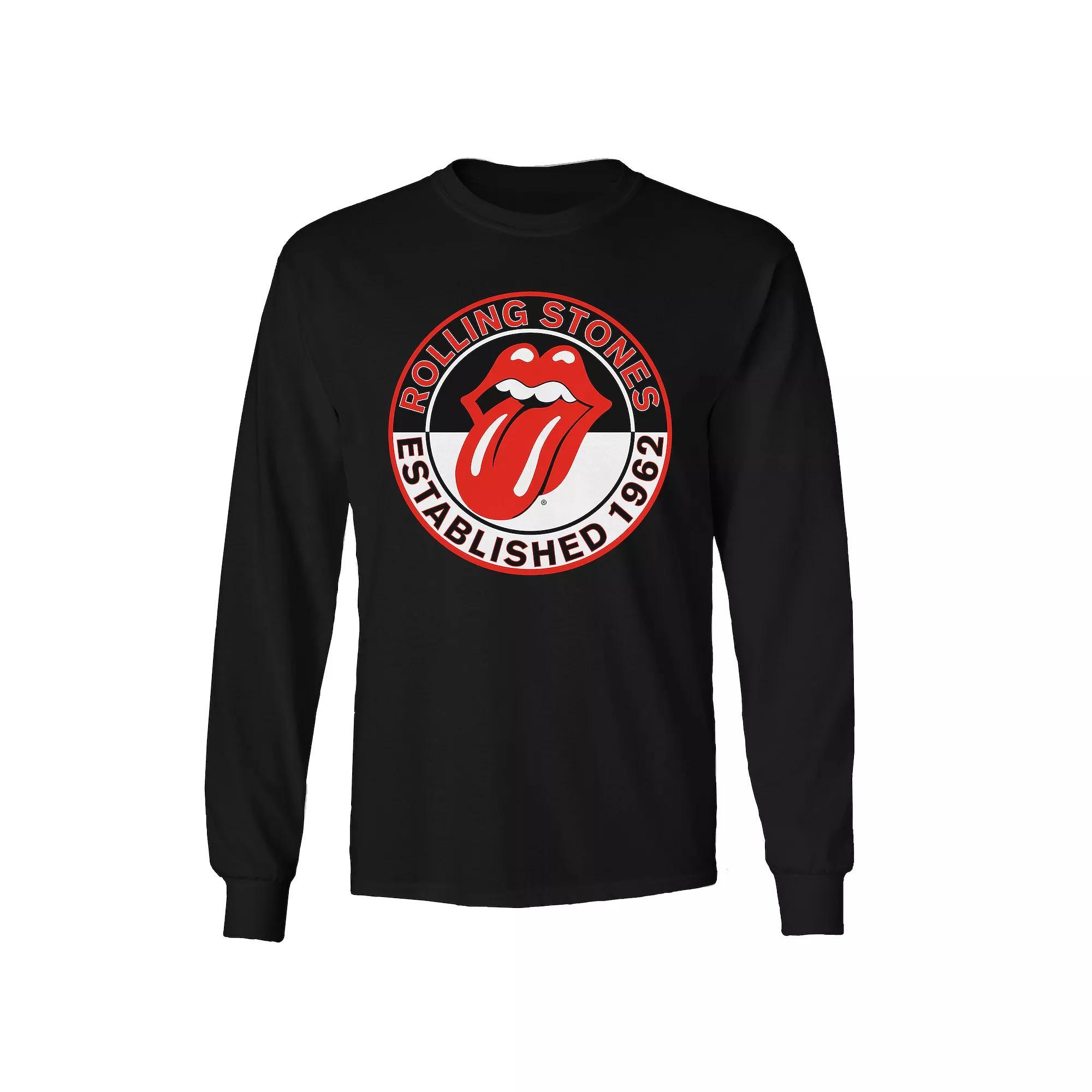 Men's Rolling Stones Est 1962 Long Sleeve Tee, Size: Small, Black Product Image