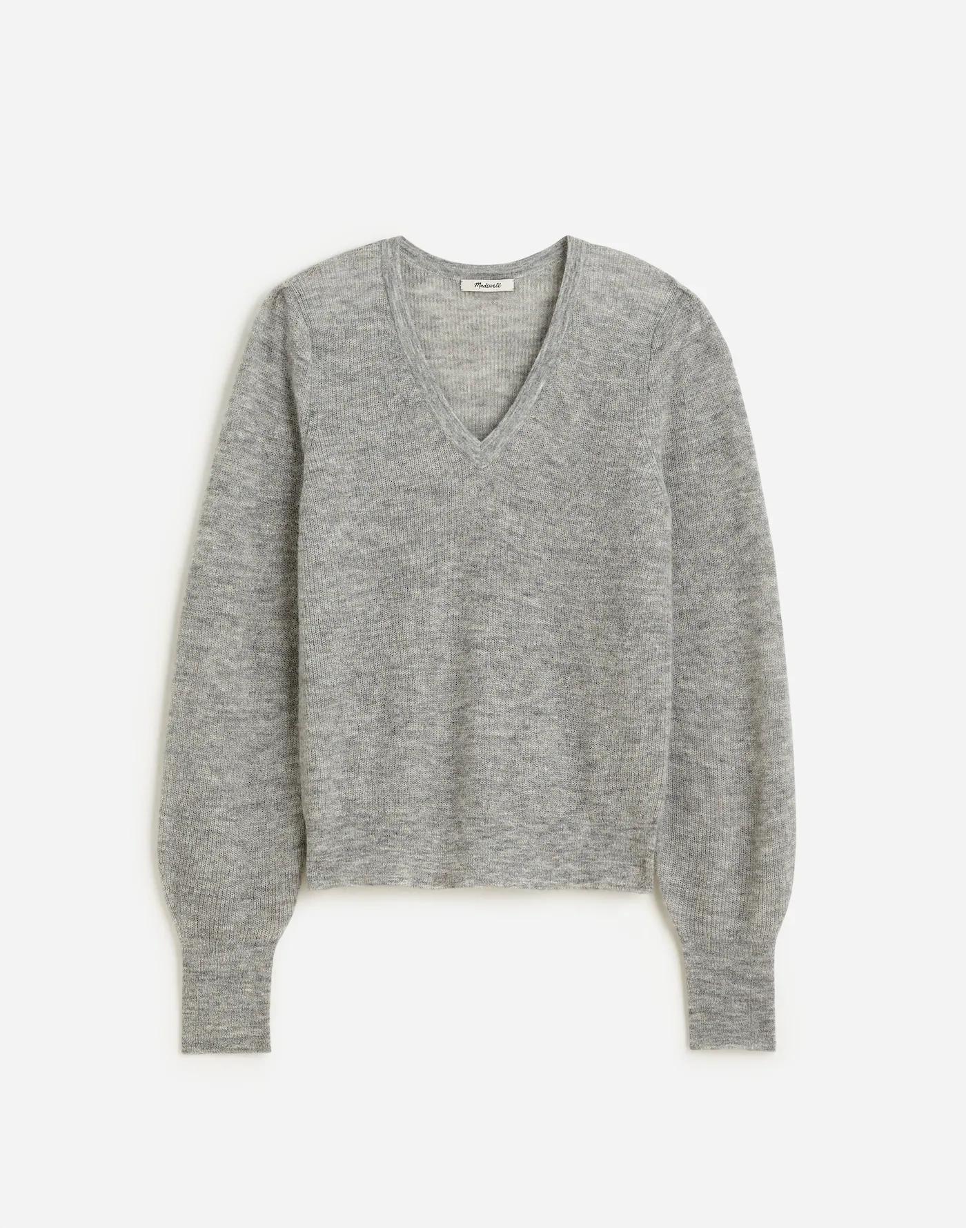 Alpaca-Blend Deep V-Neck Sweater Product Image