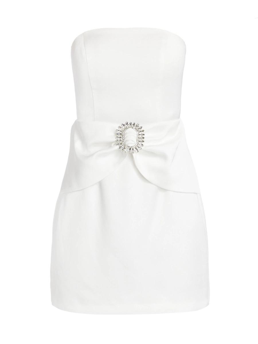 Womens Mercy Crystal-Detailed Bow Minidress Product Image