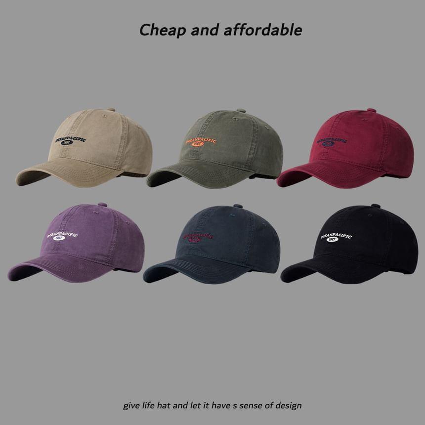 Lettering Embroidered Baseball Cap Product Image