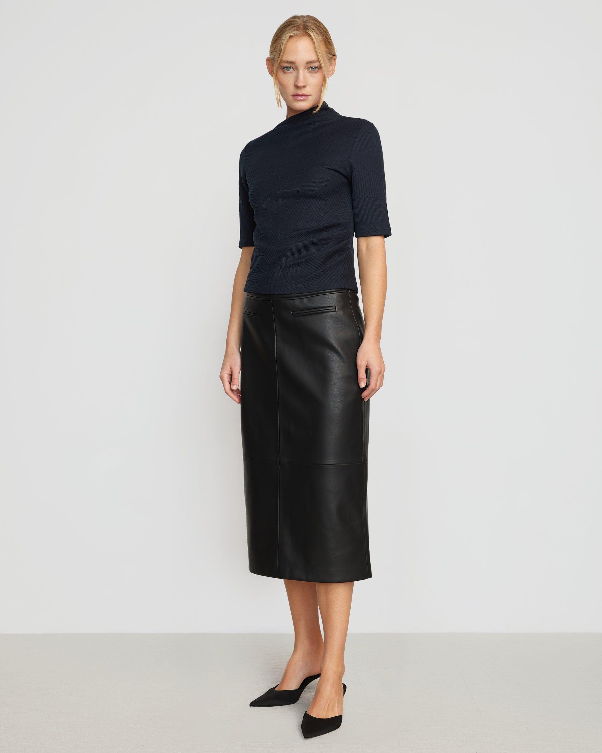 Pauline Ribbed Asymmetric-Neck Top Product Image