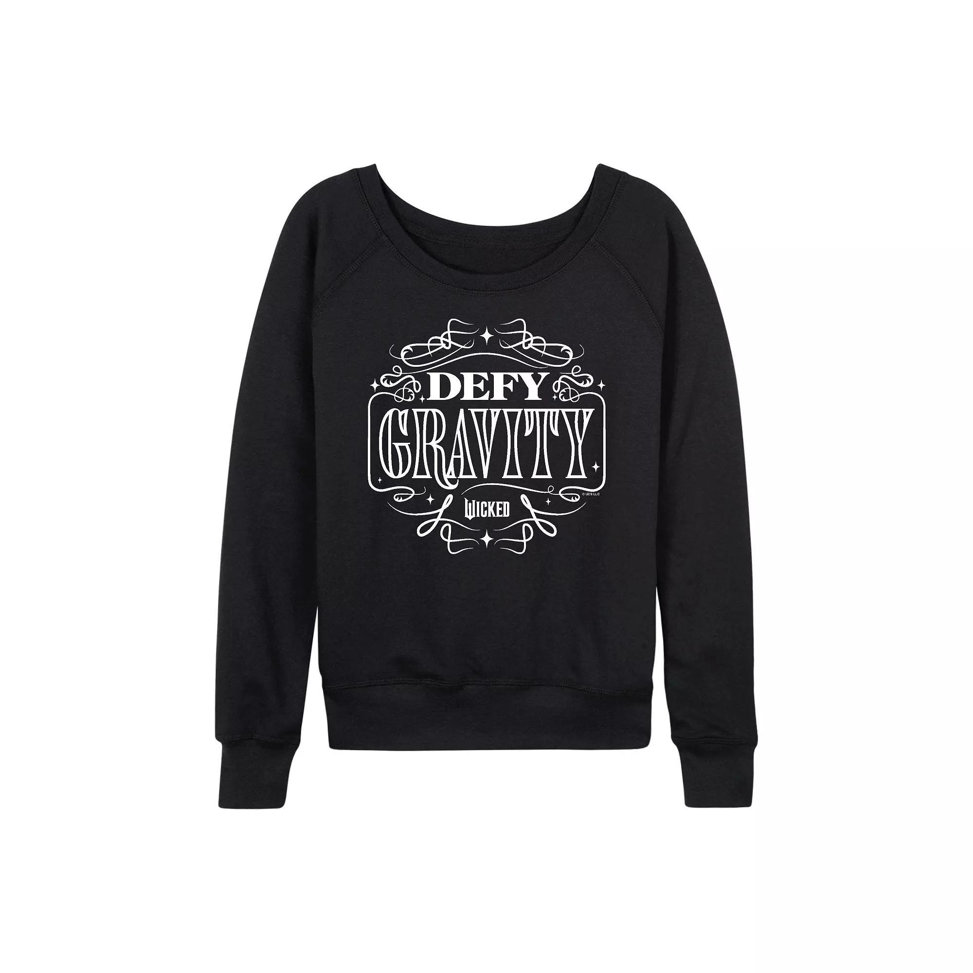 Women's Wicked Defy Gravity French Terry Long Sleeve Tee, Size: Large, Black Product Image
