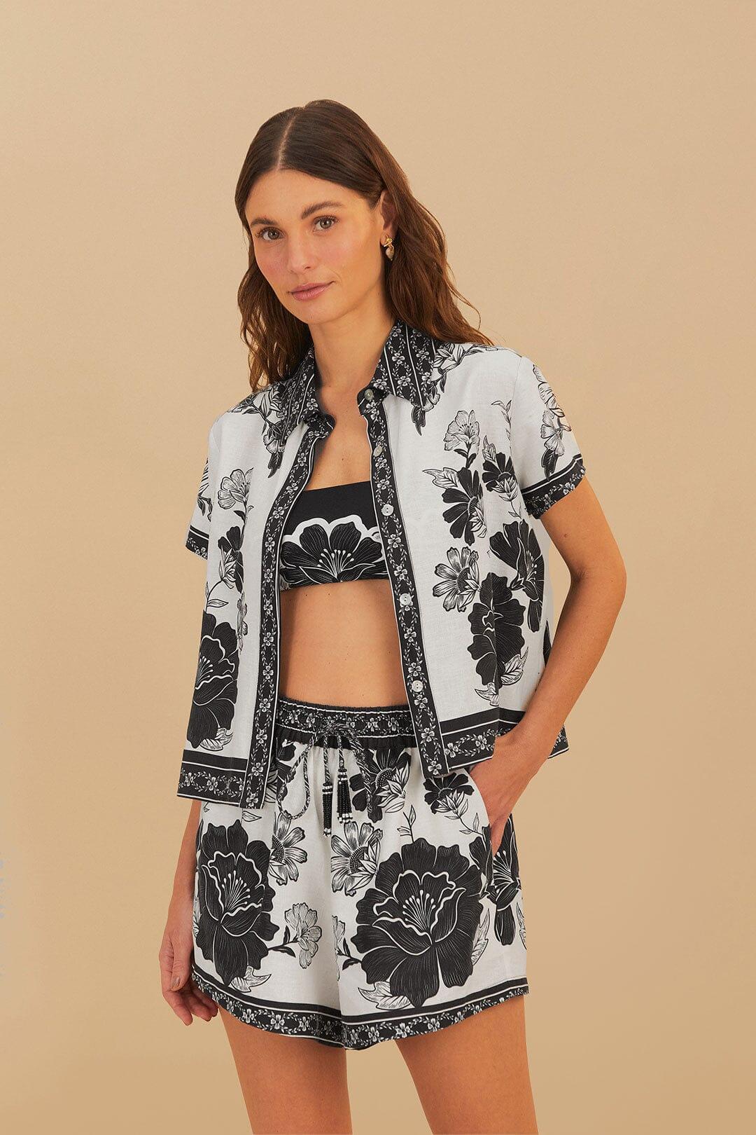 Off-White Flower Leopards Short, FLOWER LEOPARDS OFF-WHITE / XL Product Image