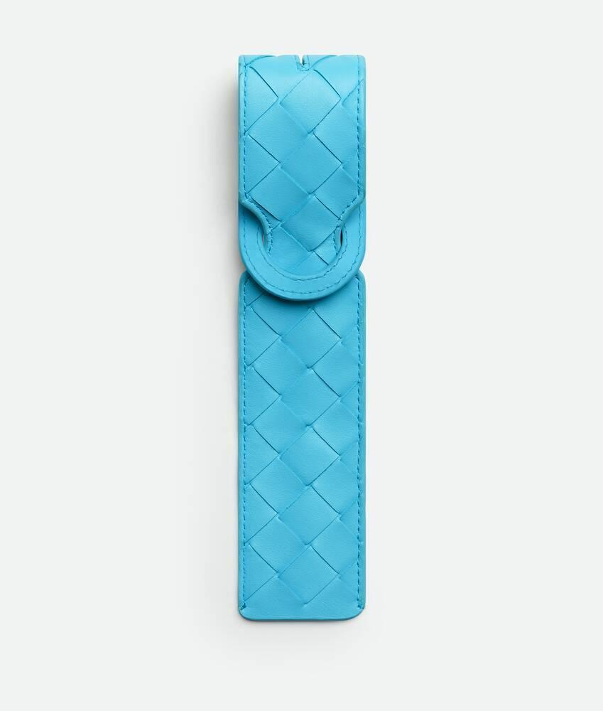Men's Intrecciato Long Tag Holder in Travertine Product Image