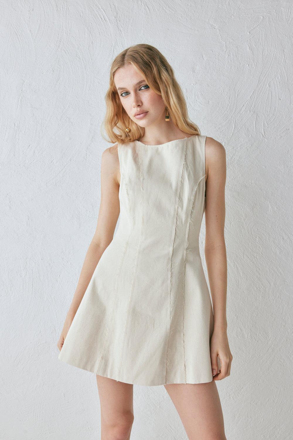 Chloe Mini Dress Oat Product Image