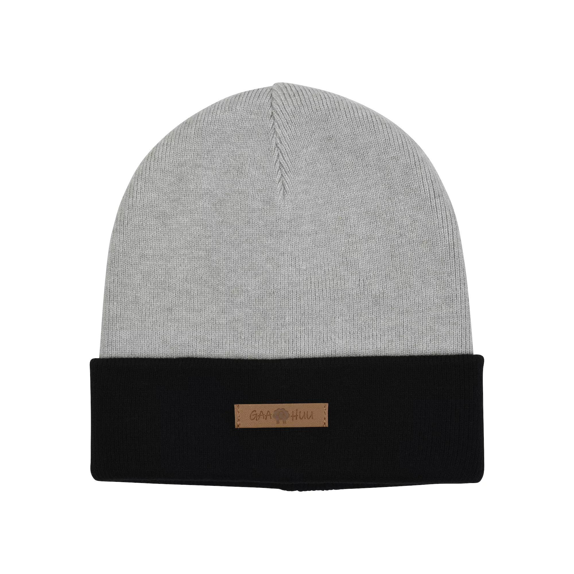 Women's GaaHuu® Super Soft Reversible Cuff Beanie Hat, Gray Black Product Image