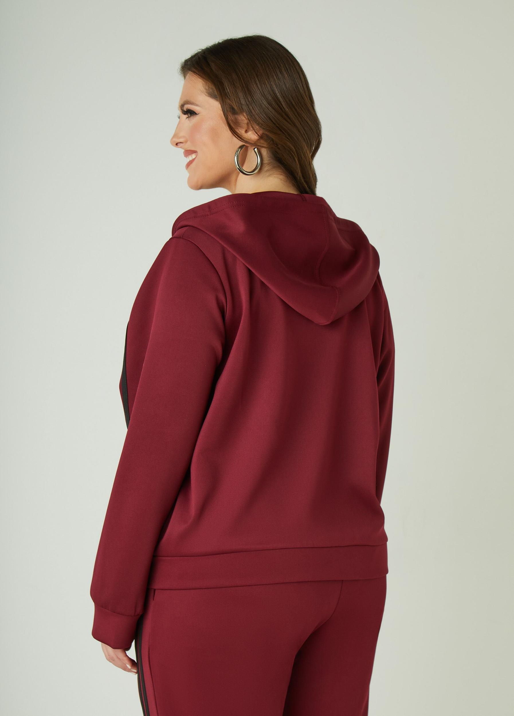 Hooded Striped Track Jacket Product Image