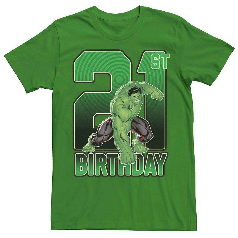 Men's Marvel's Hulk 21st Birthday Tee, Size: 3XL, Kelly Product Image