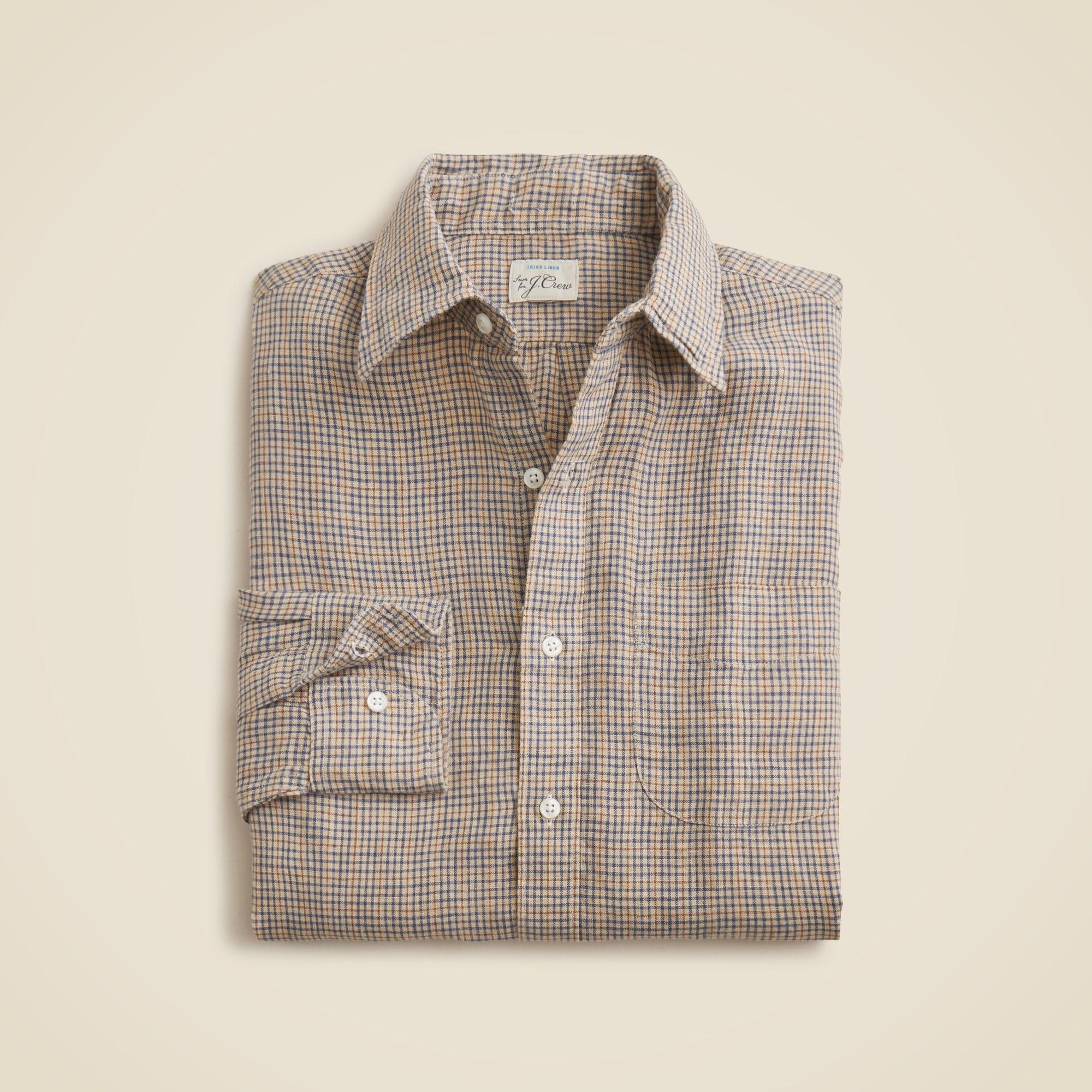 Baird McNutt Irish linen point-collar shirt Product Image